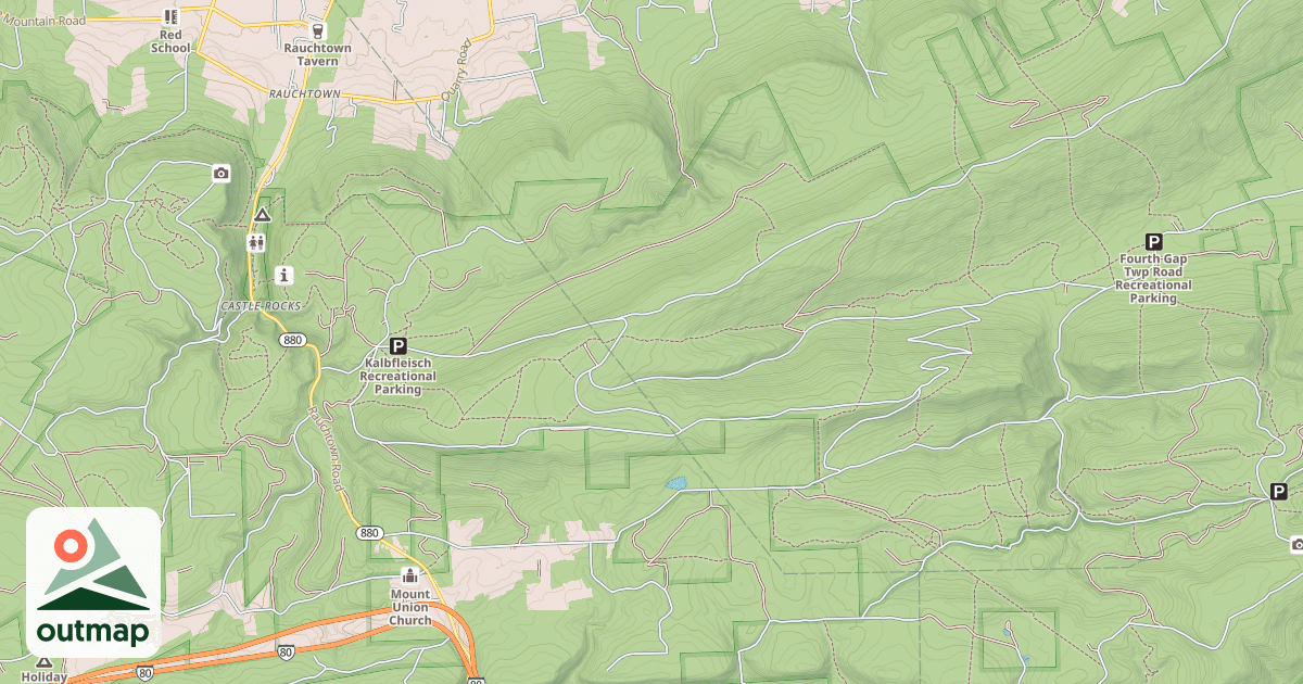 Map of Tiadaghton State Forest Snowmobile Trails