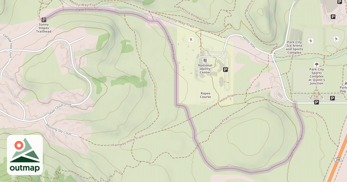 Map of Fast Pitch Trail