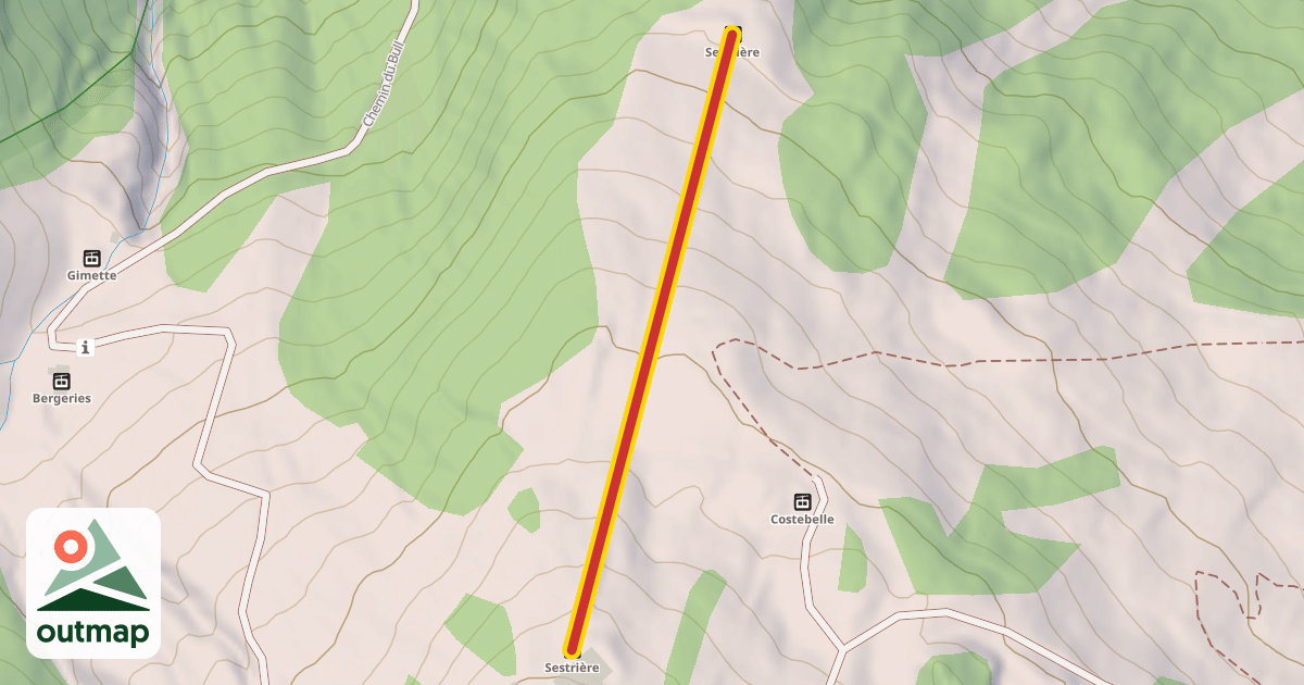 Map of TK Sestrière
