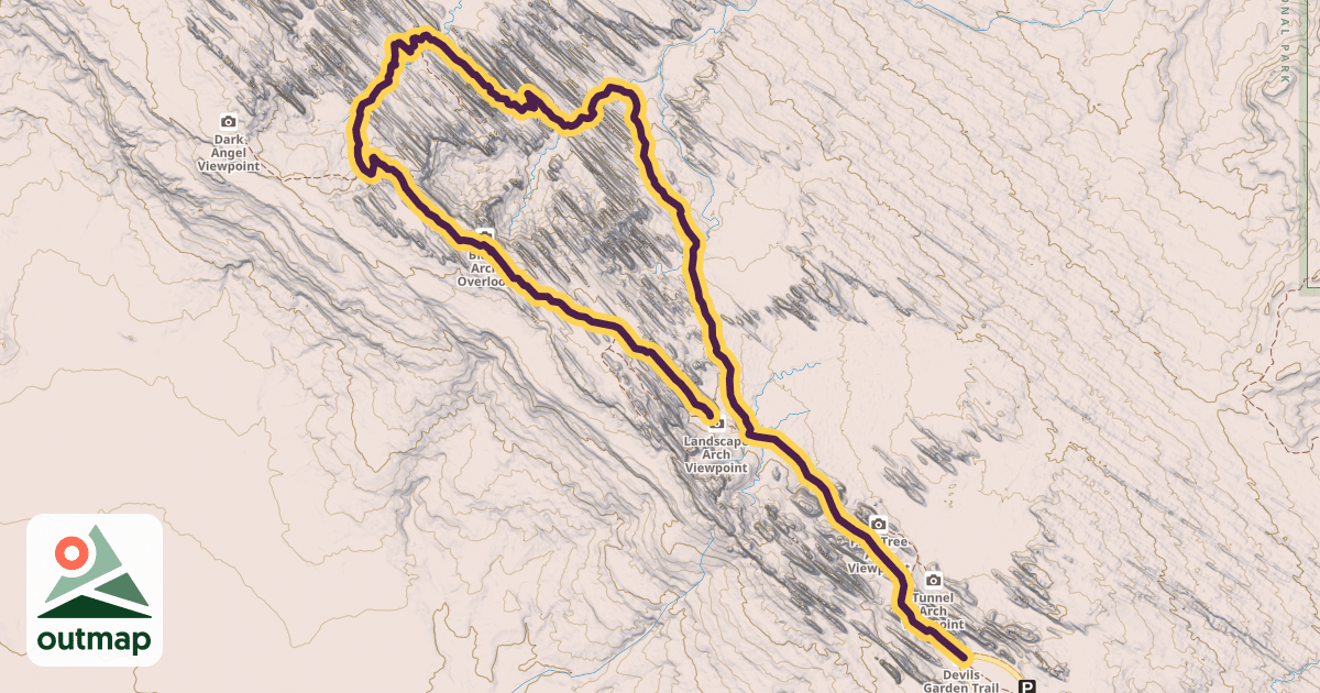 Map of Devils Garden Trail