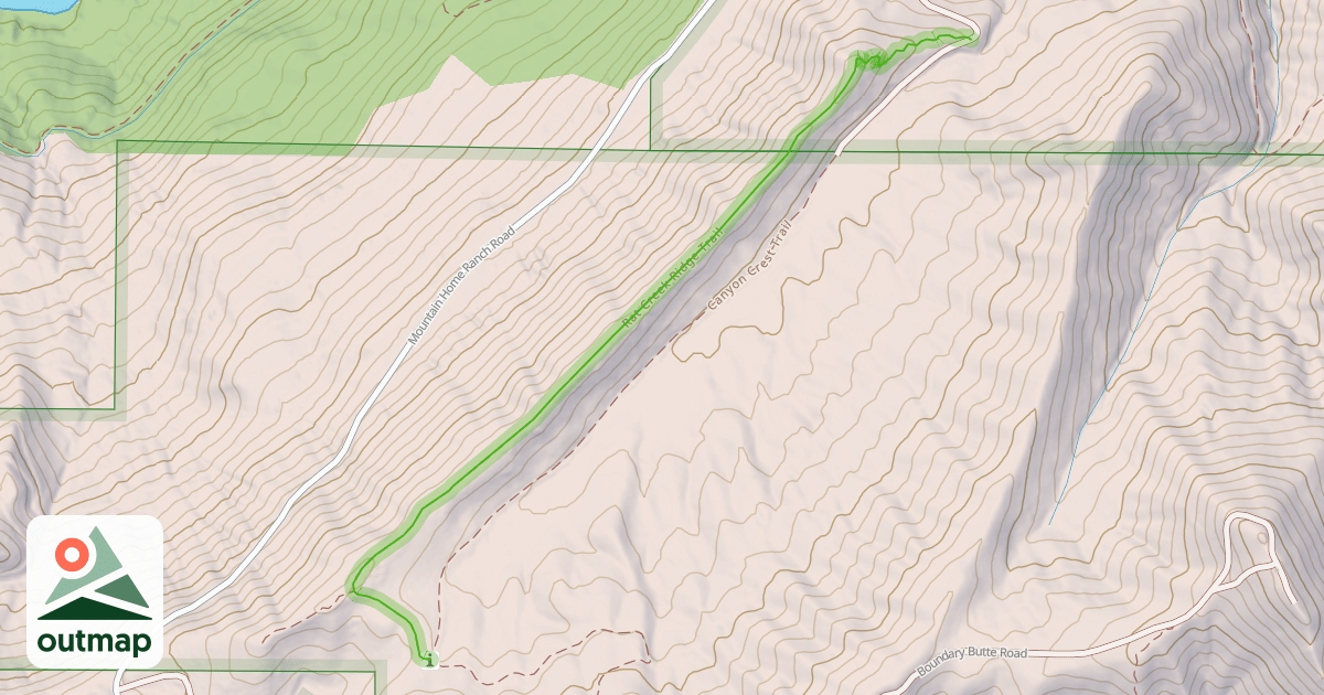 Map of Rat Creek Ridge Trail