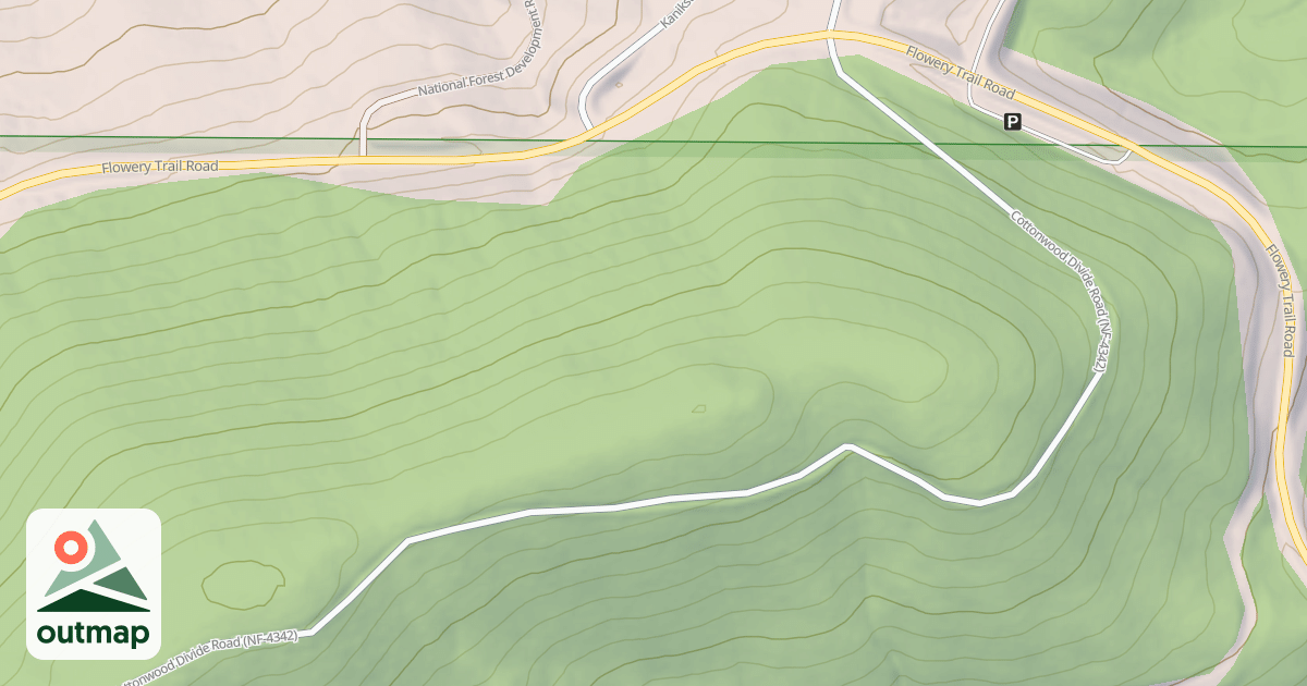 Map of COTTONWOOD DIVIDE