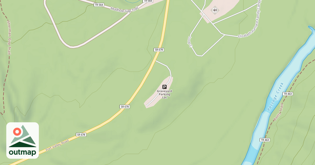 Map of GRAVE YARD - PARKING LOT