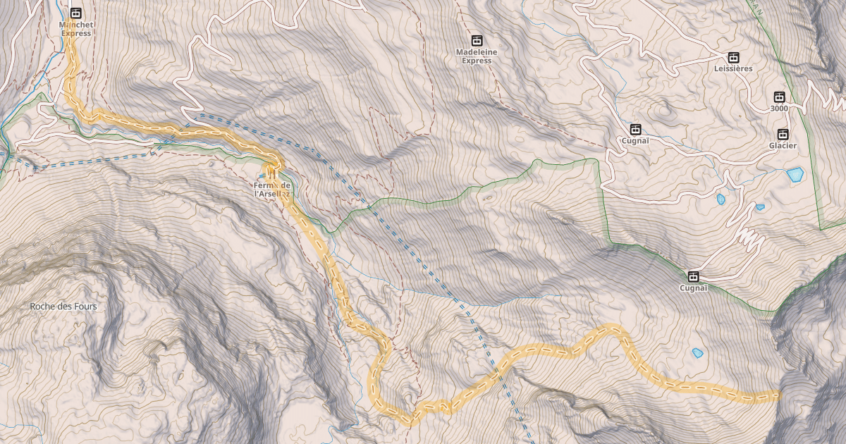 Map preview of Col de la Calabourdane — Le Manchet