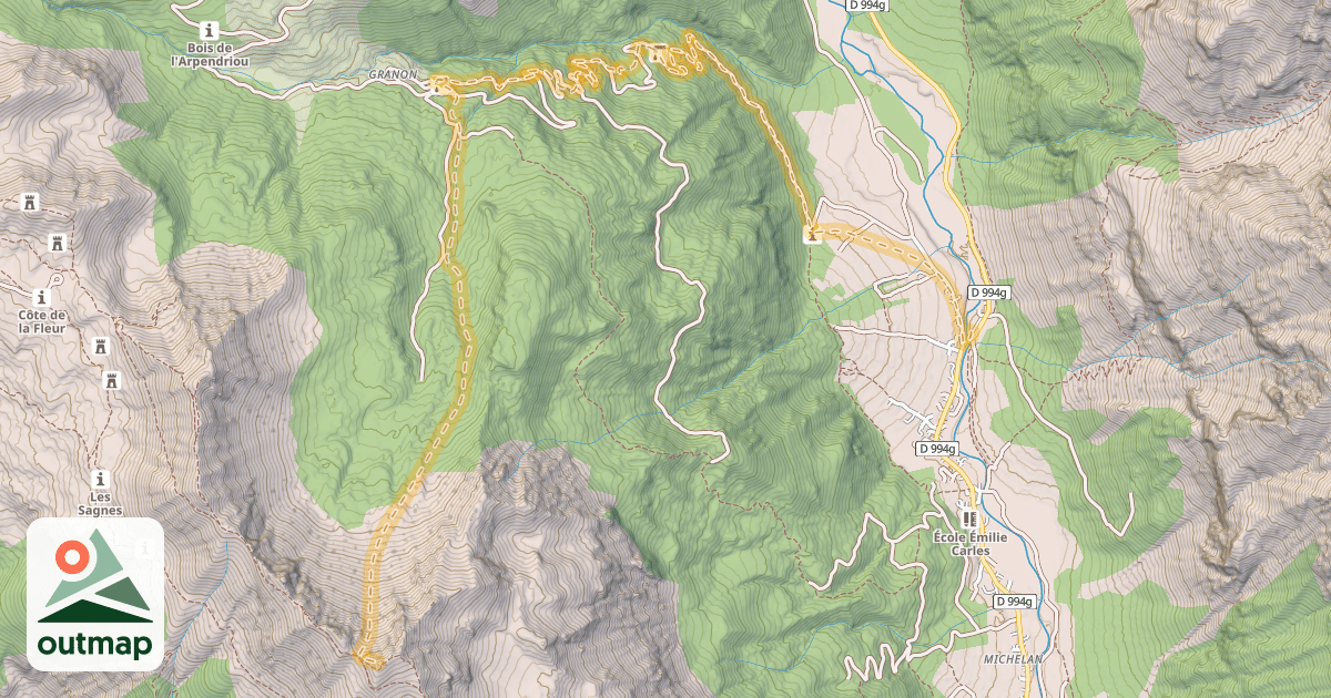 Map of La Grande Peyrolle — La Draye