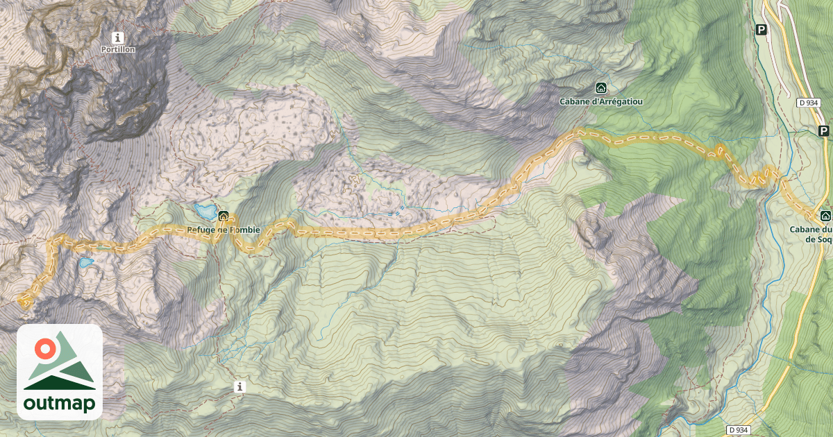 Map of Pic Peyreget — Soques