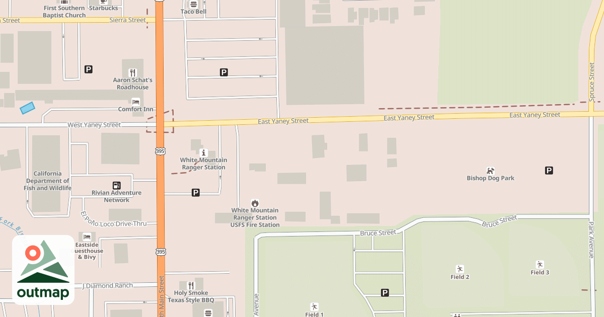 Map of BISHOP WORK CENTER