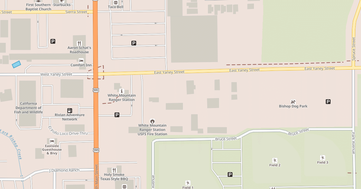 Map preview of BISHOP WORK CENTER