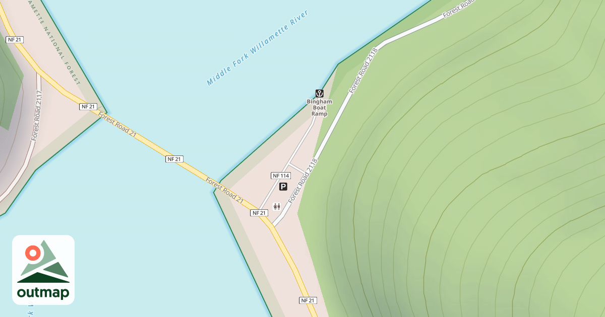 Map of BINGHAM BOAT RAMP