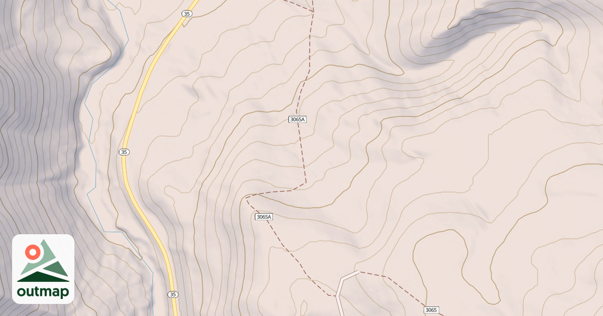 Map of Iron Mine Creek North Spur