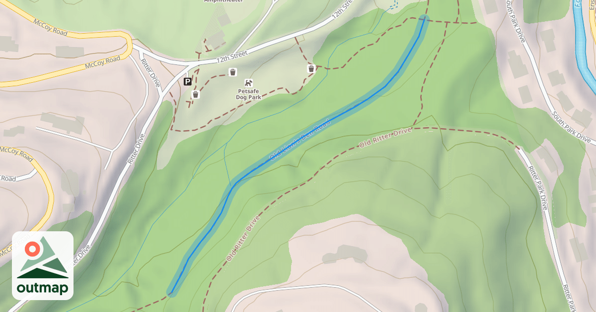 Map of Old Lion's Den Road