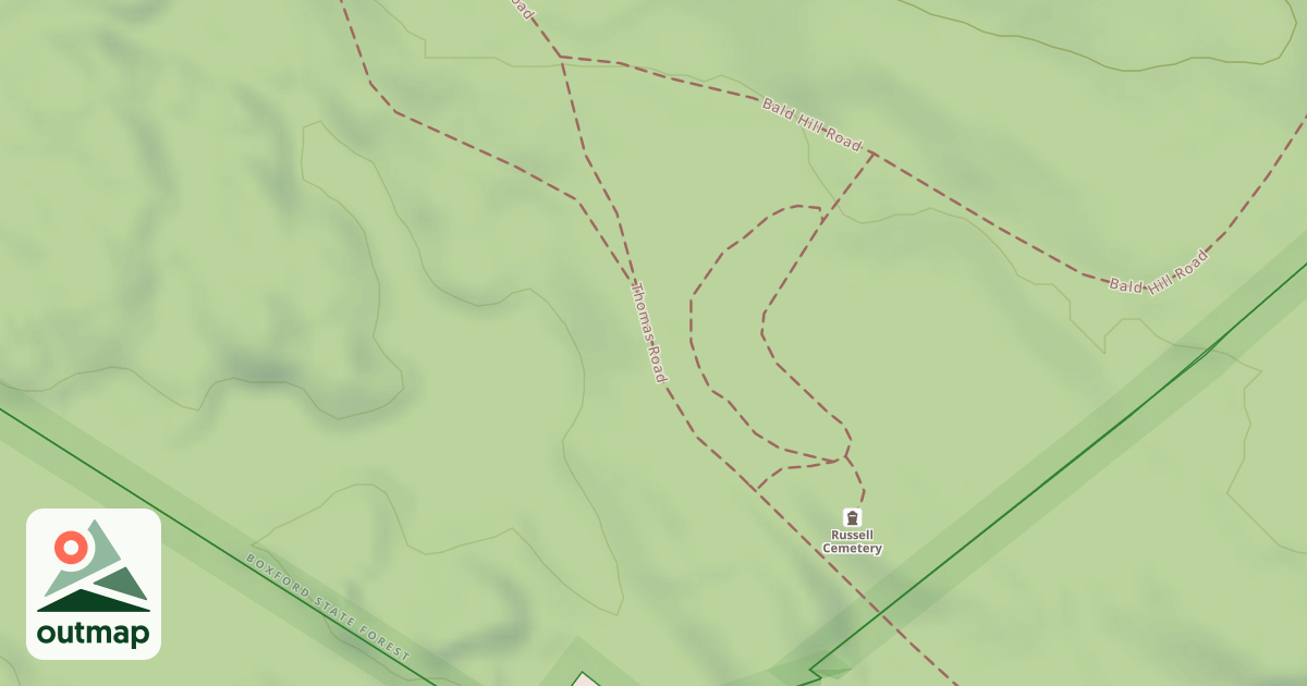Map of Bald Hill Trail