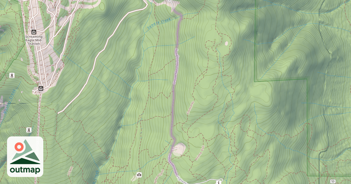 Map of Grouse Mountain Highway
