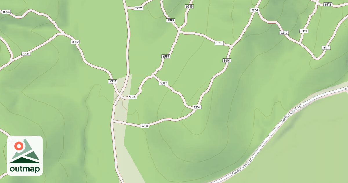 Map of USFS Motor Vehicle Use Map Trails 19156