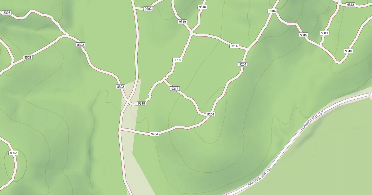 Map preview of USFS Motor Vehicle Use Map Trails 19156
