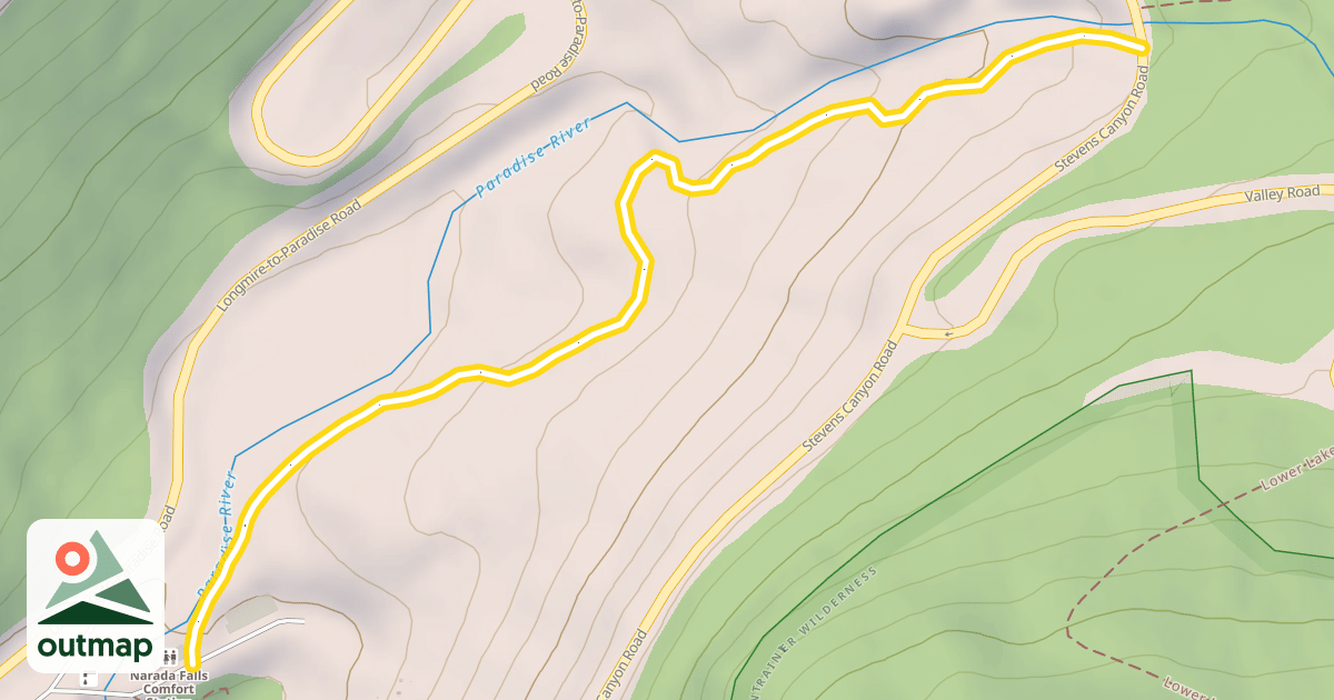 Map of Narada Falls Trail