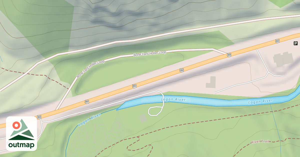 Map of BONE YARD HOLLER LOOP