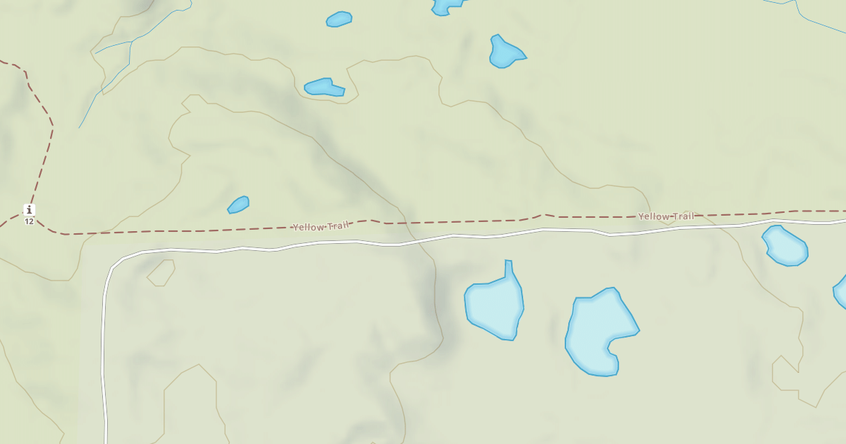 Map preview of Bald Mountain Rec. Area - Yellow Trail