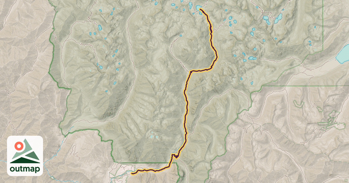 Map of Middle Fork Boise River Trail