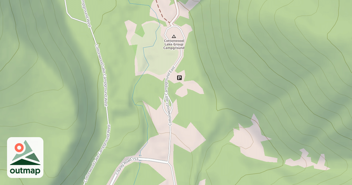 Map of COTTONWOOD LAKE C.G. EAST