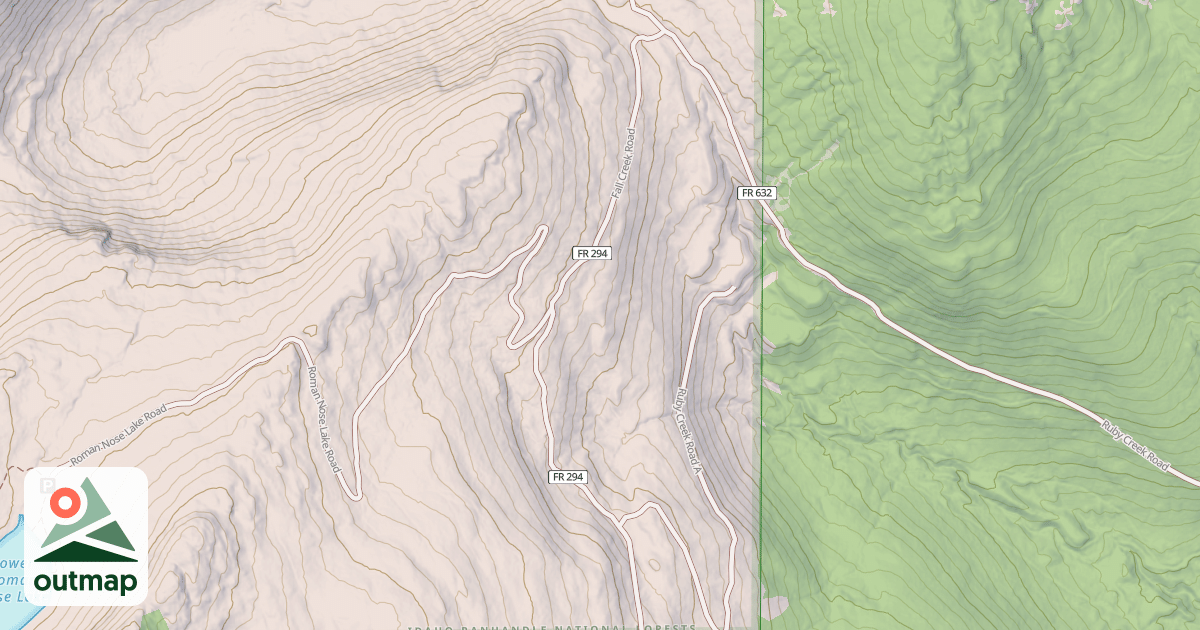 Map of FALL CREEK