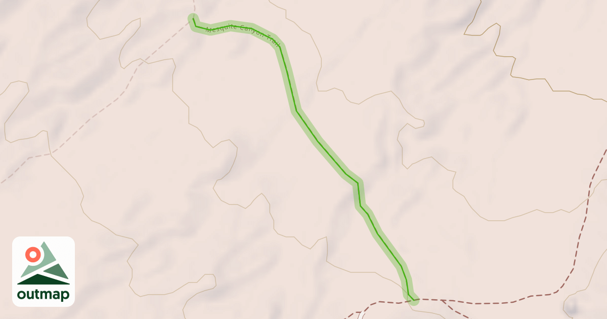 Map of Mesquite Canyon Trail