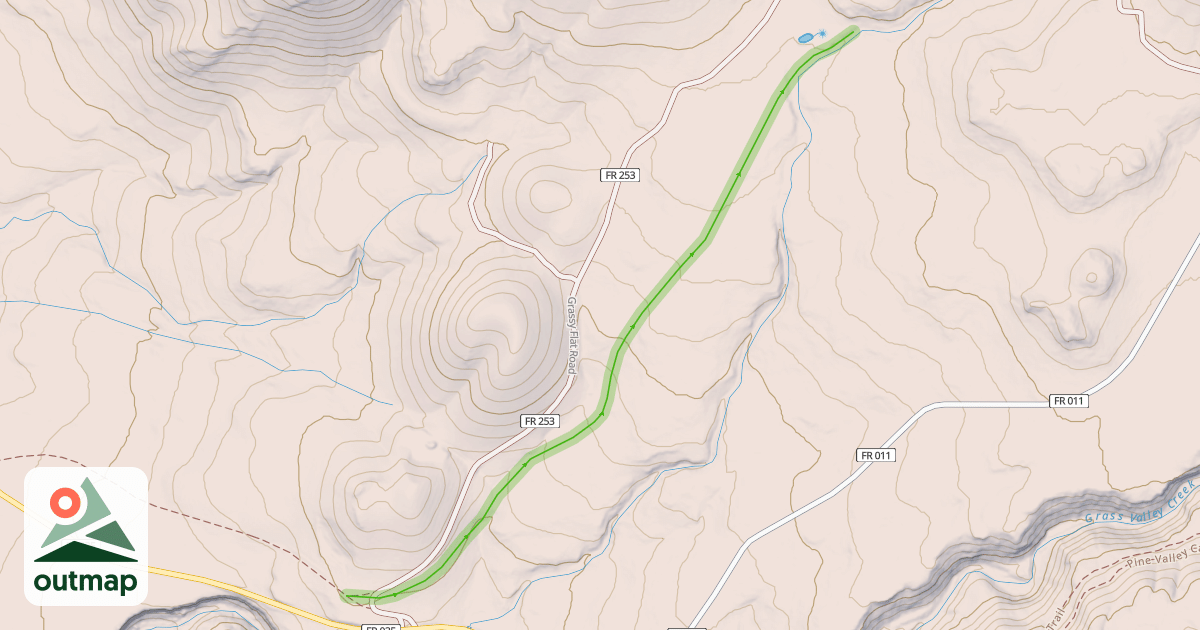 Map of Grinder - Uphill Travel Trail