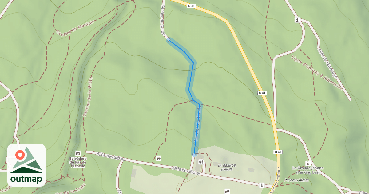 Map of Sentier du Garde