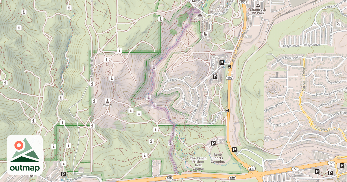 Map of Evans Canyon Trail
