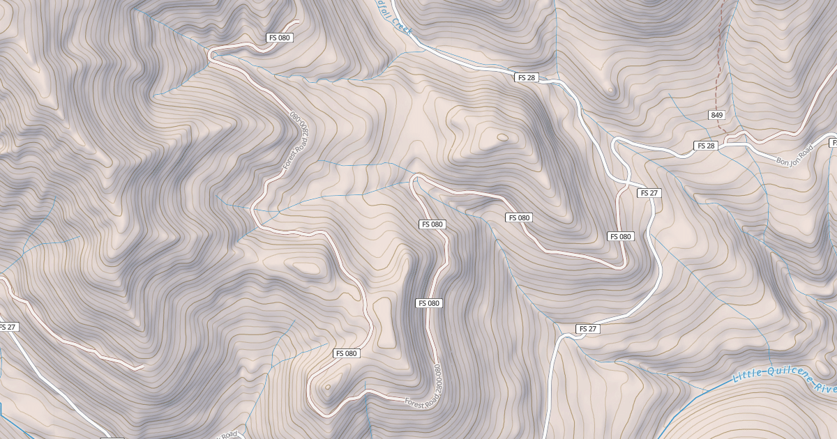 Map preview of USFS Motor Vehicle Use Map Roads {50127B5E-9ACC-4BC5-8C81-832998E6696F}