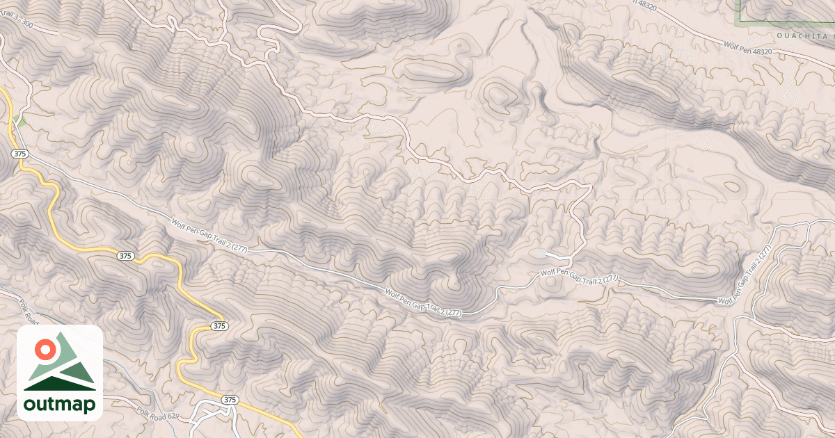 Map of WOLF PEN GAP 2