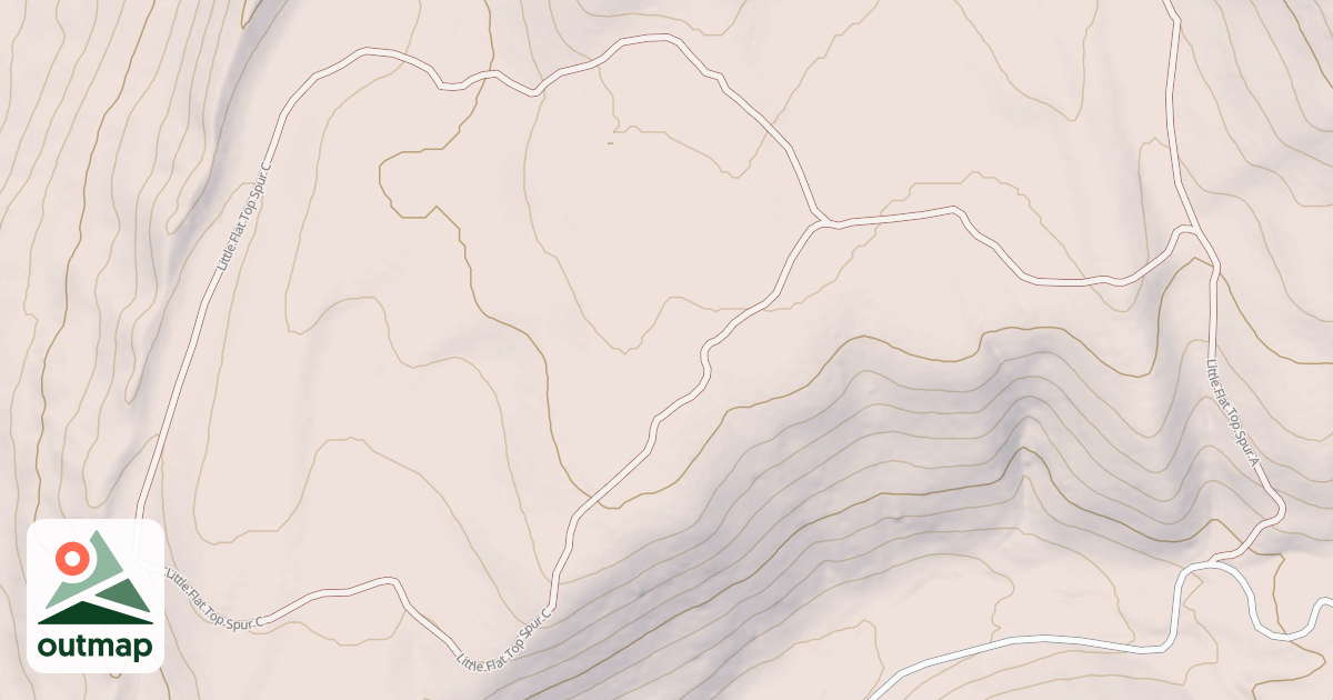 Map of LITTLE FLAT TOP