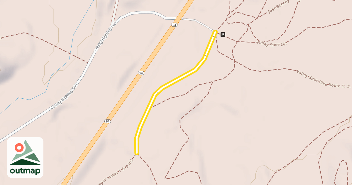 Map of Valley Spur Loops 1 & 3 (A)