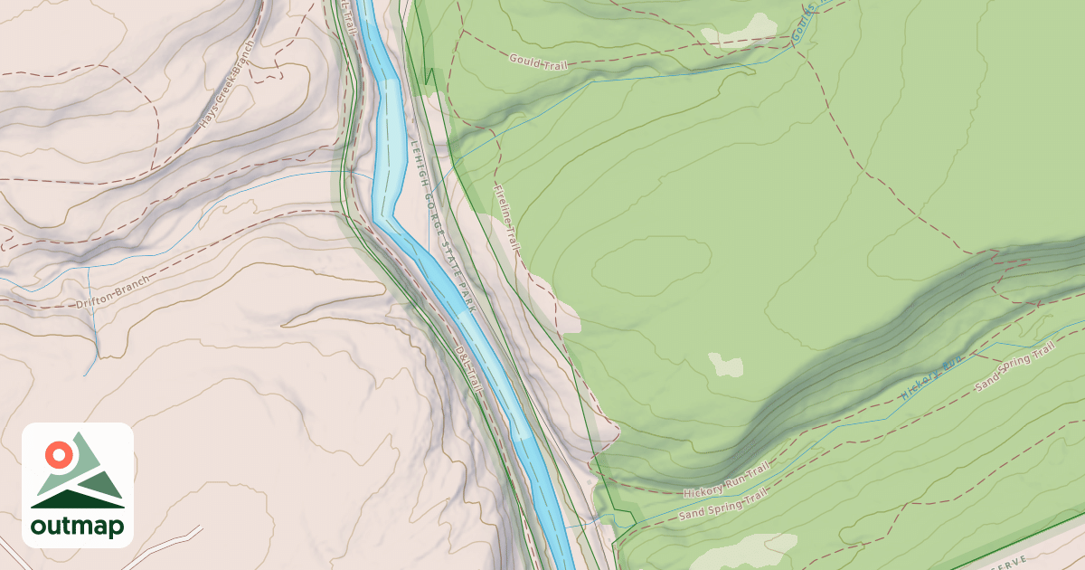 Map of Hickory Run State Park Trails