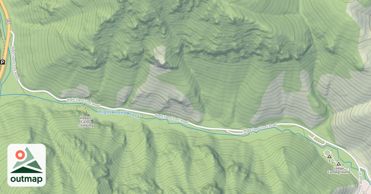 Map of RIGHT FORK LOGAN CYN.