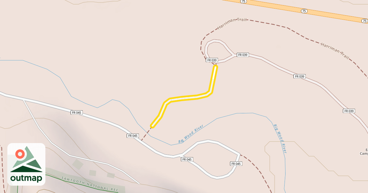 Map of Harriman Trail
