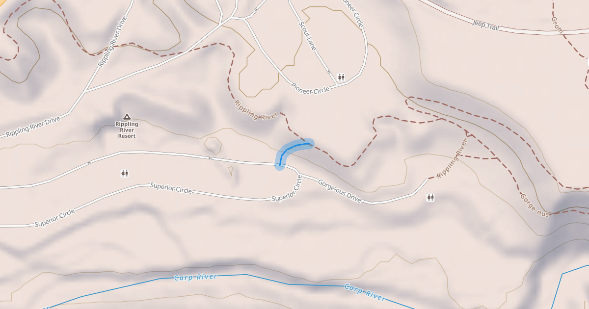 Map preview of Rippling River