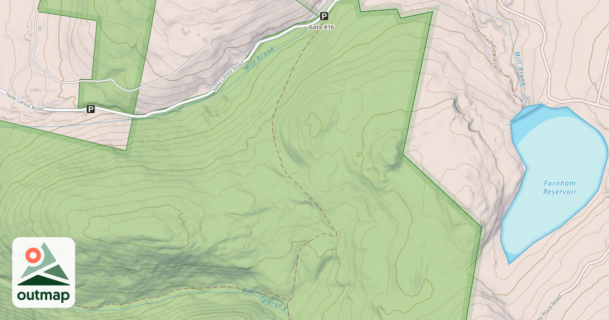 Map of Roaring Brook Trail