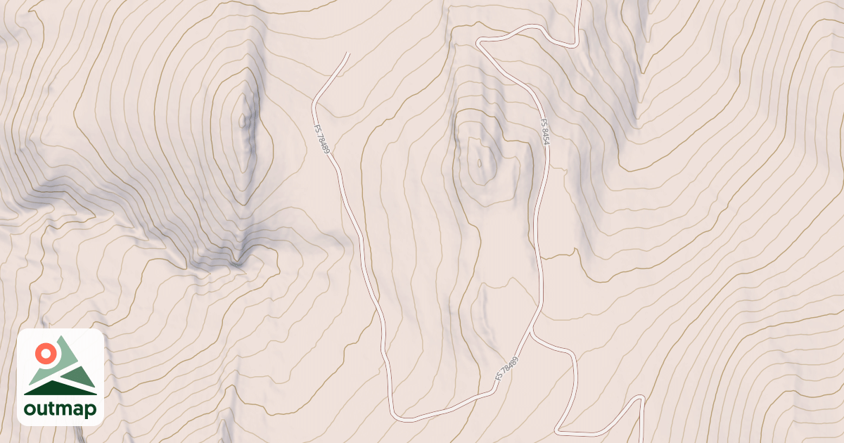 Map of EAST GIRD SADDLE