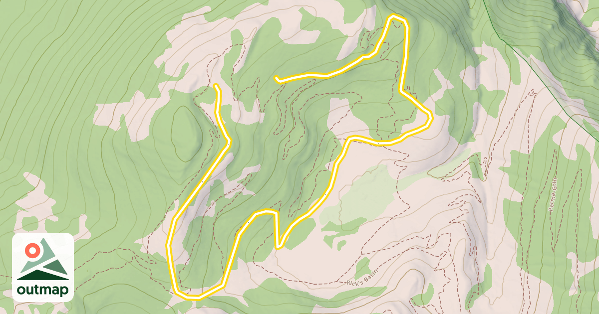 Map of Quakie Ridge
