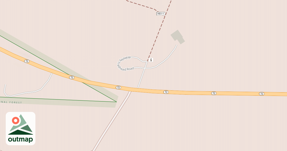 Map of WAKELEY TRAILHEAD
