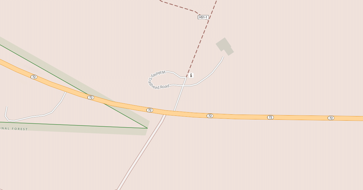 Map preview of WAKELEY TRAILHEAD