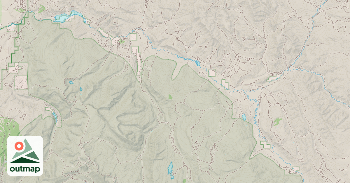 Map of Gros Ventre Road Snowmobile