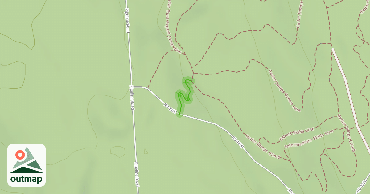 Map of Cedar Dust Jumps Climb