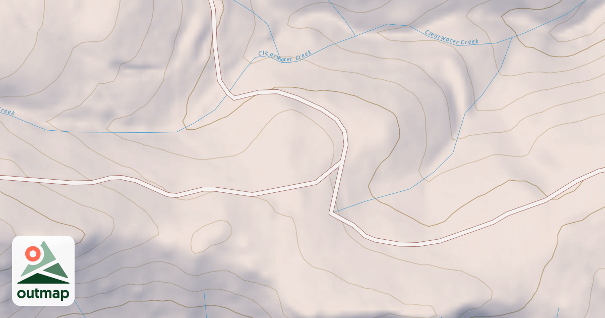 Map of CLEARWATER CREEK T1