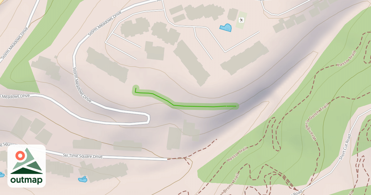 Map of Ski-in/ski-out access trail