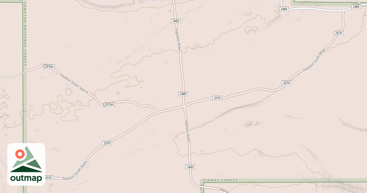 Map of PAULSON SOUTH