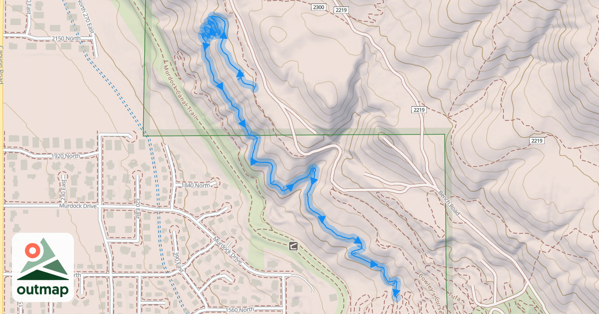 Map of Cairn Chasm Crossing Trail