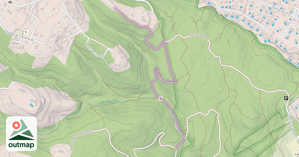 Map of Piste du Clamarquier