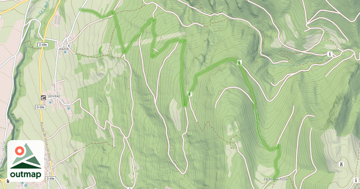 Map of Chemin de Plaine Pose